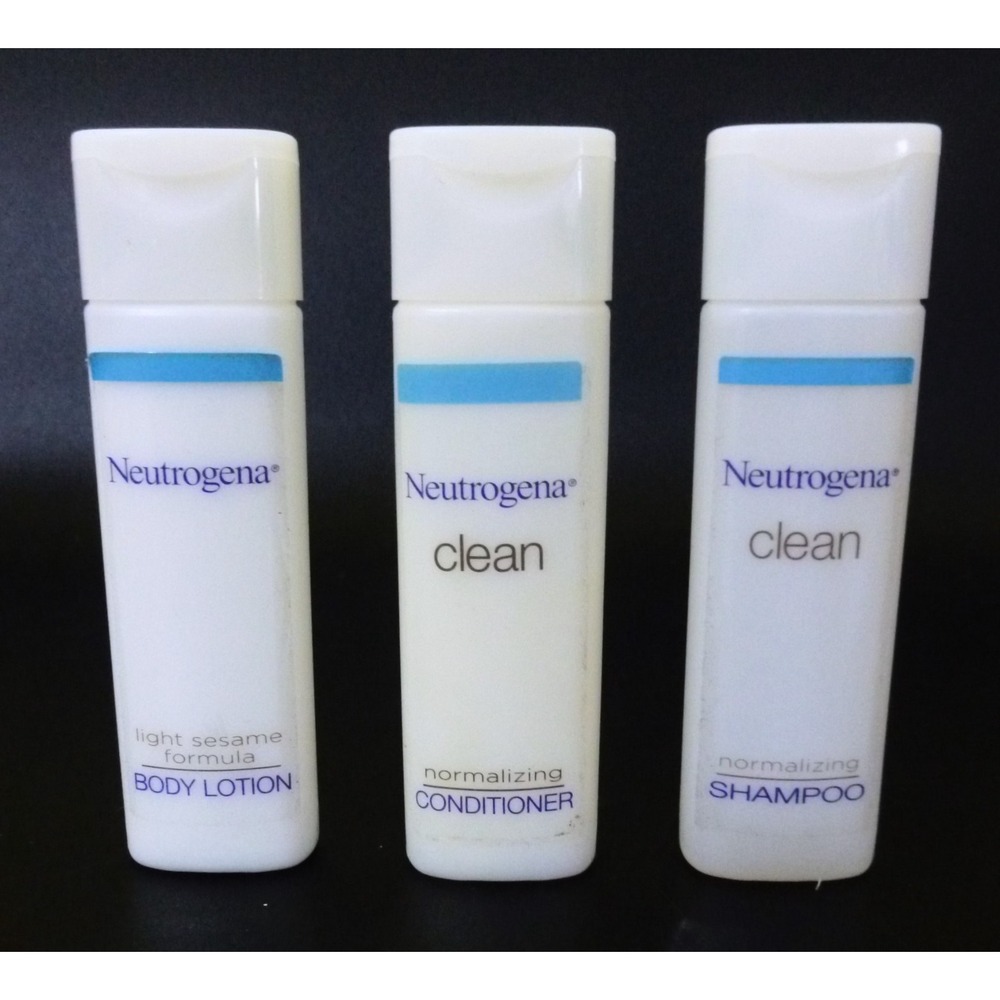 Neutrogena Clean ~ Body Lotion / Shampoo / Conditioner  0.8oz ~ Travel Size ~New